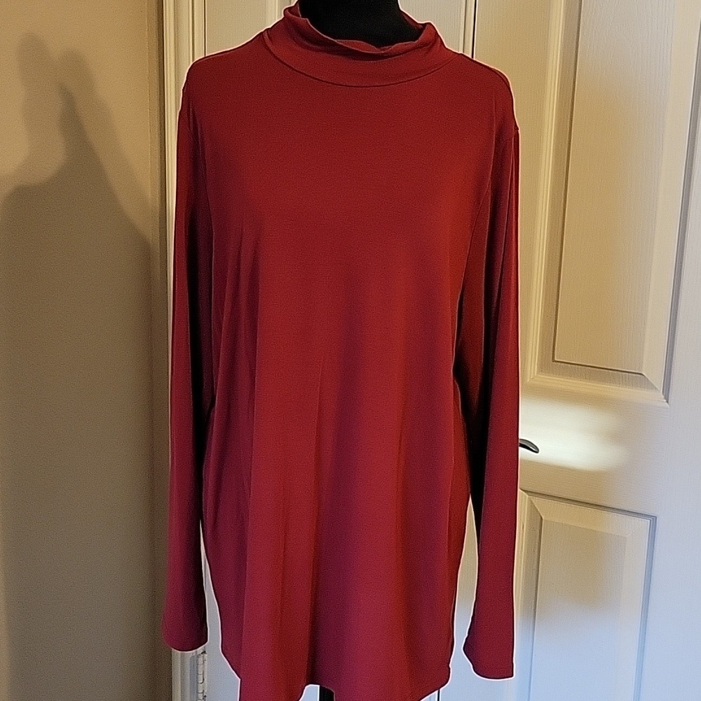 Torrid Red long sleeve Knit Top size 3 (3x) - Picture 6 of 9